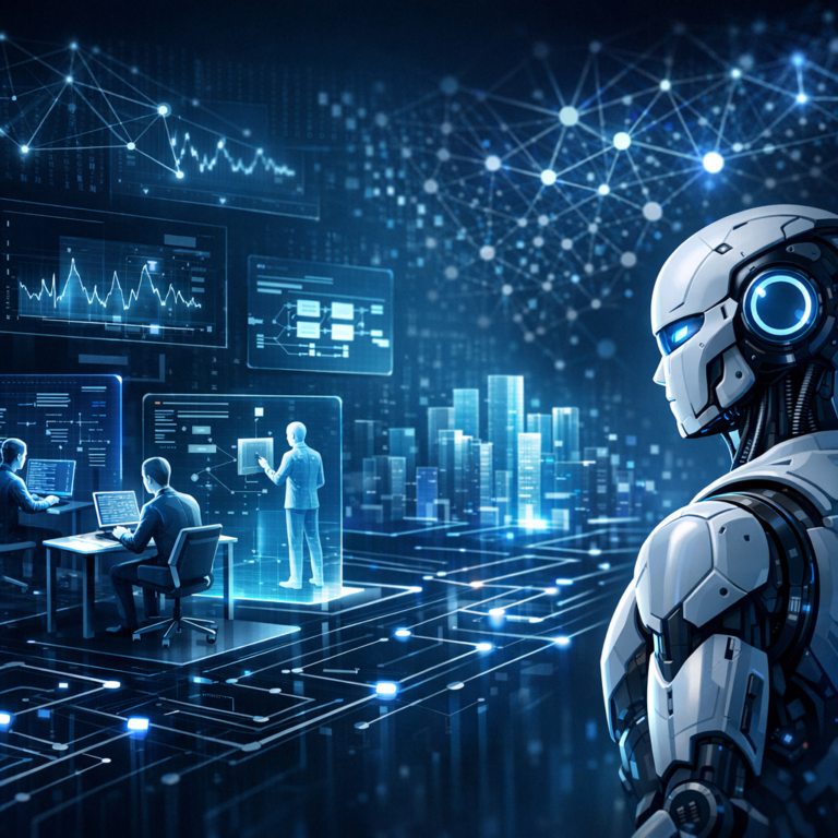 Agentic AI replacing dev teams illustration