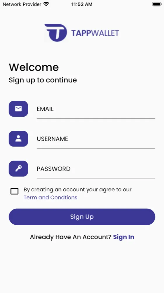 Tapp Wallet screen 3